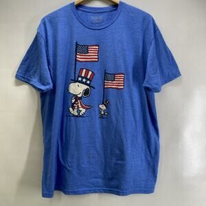 Peanuts Hybrid Snoopy Woodstock Patriotic USA Flag 4th Of July Men’s XL 46-48